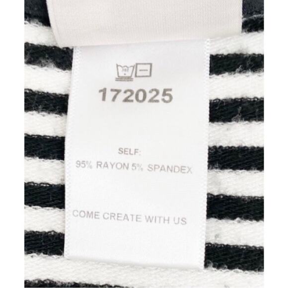 Anthropologie Dolan Left Coast Black & White Stripe Malta Tie Waist Dress,Size S - Picture 13 of 15